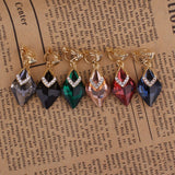 GRACE JUN Rhinestone Clip on Earrings for Women Girl Party Wedding