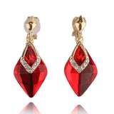 GRACE JUN Rhinestone Clip on Earrings for Women Girl Party Wedding