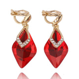 GRACE JUN Rhinestone Clip on Earrings for Women Girl Party Wedding