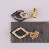 GRACE JUN Rhinestone Clip on Earrings for Women Girl Party Wedding
