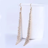 GRACE JUN Rhinestone Dangle Clip-on Earrings for Women