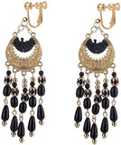 GRACE JUN Tassel Clip on Earrings Bohemian Vintage Ear Clip
