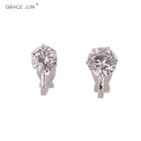 GRACE JUN Small Round Clip on Earrings for Girl Kid Party Charm