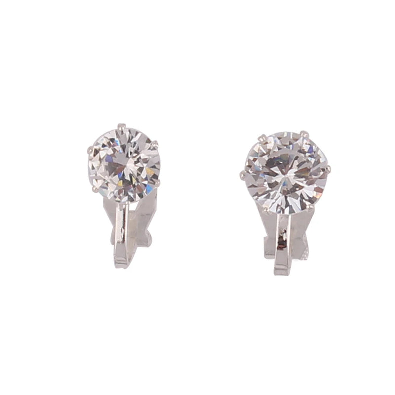 GRACE JUN Small Round Clip on Earrings for Girl Kid Party Charm