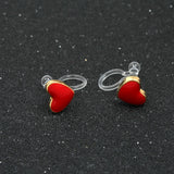 Animal Fruit Enamel CZ Clip-on Earrings for Women Party Prom