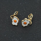 Animal Fruit Enamel CZ Clip-on Earrings for Women Party Prom
