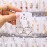 Rhinestone Pearl Clip-On Earrings for Women No Pierced Earrings