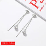 Grace Jun Rhinestone Pearl Clip Earrings for Women No Piercing