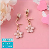 Korea Style Enamel Clip Earrings for Girls