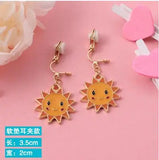Korea Style Enamel Clip Earrings for Girls