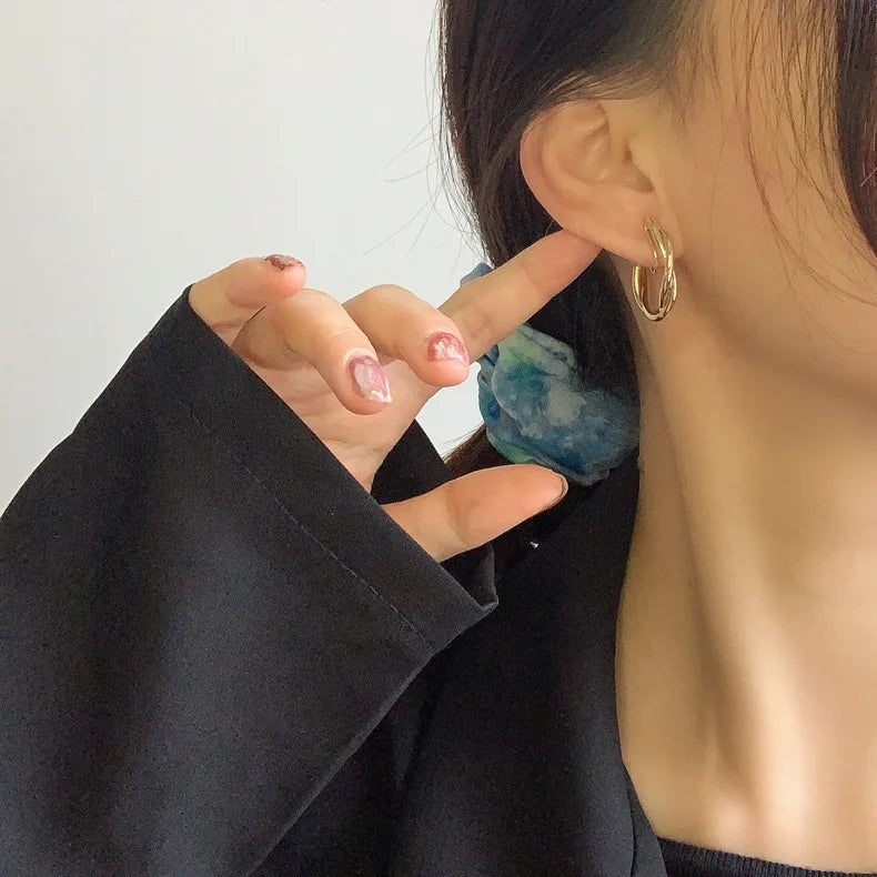 GRACE JUN C Shape Clip on Earrings for Women Party No Pierced Earrings