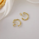 GRACE JUN C Shape Clip on Earrings for Women Party No Pierced Earrings