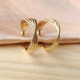 Korea Style Copper Geometric Circle Clip Earrings Cuff Ear Clip