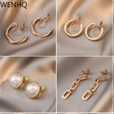 GRACE JUN Hoop Clip Earrings Party Hypoallergenic Ear Clip Gift