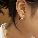GRACE JUN Hoop Clip Earrings Party Hypoallergenic Ear Clip Gift
