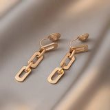 GRACE JUN Hoop Clip Earrings Party Hypoallergenic Ear Clip Gift