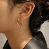 GRACE JUN Hoop Clip Earrings Party Hypoallergenic Ear Clip Gift