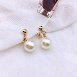 GRACE JUN Pearl Clip on Earrings No Pierced for Women Party Wedding