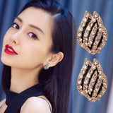 GRACE JUN Flame Shape Clip-on Earrings for Women