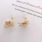 GRACE JUN Butterfly Stud Clip Earrings for Women Girl