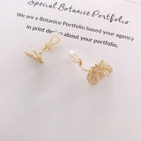 GRACE JUN Butterfly Stud Clip Earrings for Women Girl