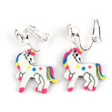 Unicorn Clip on Earrings for Women Girl Party Birthday Without Pierced Earrings