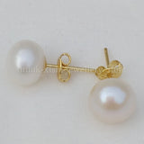 7-8mm AKOYA Pearl Stud Earrings 14k Gold Mother's Gift