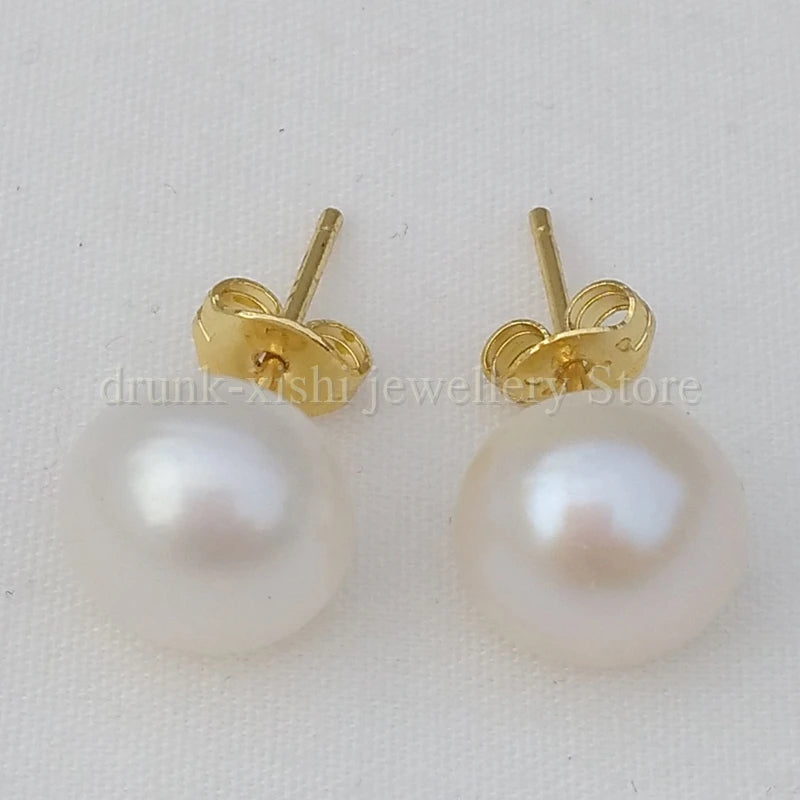 7-8mm AKOYA Pearl Stud Earrings 14k Gold Mother's Gift