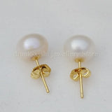 7-8mm AKOYA Pearl Stud Earrings 14k Gold Mother's Gift