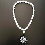 Rosary Ornaments Star Necklace Laser Cut Pendant Vehicle Mirror Decoration