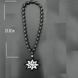 Rosary Ornaments Star Necklace Laser Cut Pendant Vehicle Mirror Decoration
