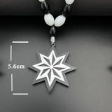 Rosary Ornaments Star Necklace Laser Cut Pendant Vehicle Mirror Decoration
