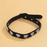 Exaggerated Gothic PU Clavicle Neck Collar Short Choker Necklace