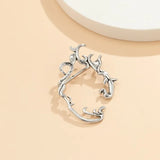 Geometric Rhinestone Silver Left Ear Hook 1PCS