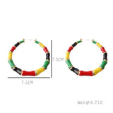 Big Bamboo Hoop Earrings Exaggerated Sexy Circle Hip Hop Earrings