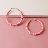 Big Bamboo Hoop Earrings Exaggerated Sexy Circle Hip Hop Earrings