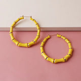 Big Bamboo Hoop Earrings Exaggerated Sexy Circle Hip Hop Earrings