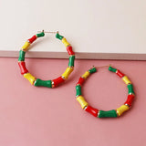 Big Bamboo Hoop Earrings Exaggerated Sexy Circle Hip Hop Earrings