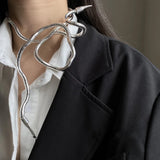 Hip Hop Punk Snake Neck Collar Irregular Silver Metal Necklace