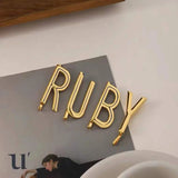 Niche Style English Letters Hairpin Hair Clamps Set