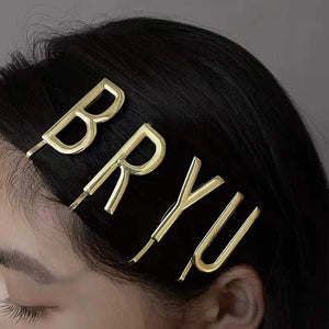 Niche Style English Letters Hairpin Hair Clamps Set