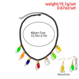 Fluorescence Light Bulb Christmas Necklace Xmas Year Gift
