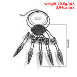 Punk Halloween Finger Ring Bracelet Geometric Gothic Hand Jewelry