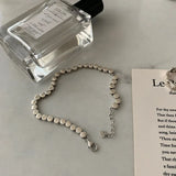 Silver Metal Flat Round Sequin Chain Bracelet Ladies Geometric