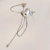 Silver Geometric Upper Arm Cuff Punk Armband Jewelry