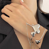 Silver Geometric Upper Arm Cuff Punk Armband Jewelry