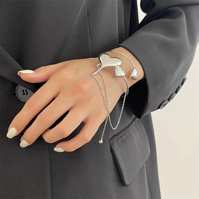 Silver Geometric Upper Arm Cuff Punk Armband Jewelry