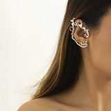 Vintage Silver Neo-Gothic Vines Ear Cuffs for Women