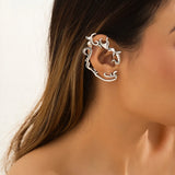 Vintage Silver Neo-Gothic Vines Ear Cuffs for Women
