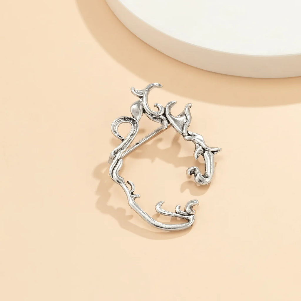 Vintage Silver Neo-Gothic Vines Ear Cuffs for Women